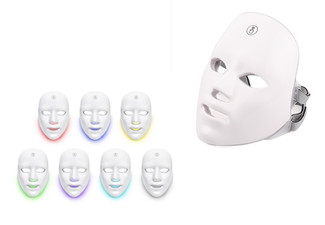 Seven Colour LED Light Therapy Face Mask - Option for Two-Pack
