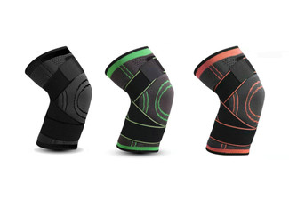 Elastic 3D Compression Support Knee Sleeve - Available in Three Colours & Six Sizes