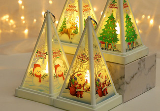 Christmas Decorative Lamp with Hanging Ring - Available in Four Styles & Option for Four-Pack