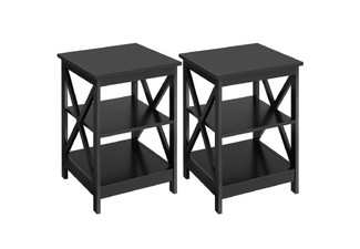 Pair of Black Side Tables