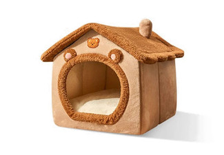 Foldable Semi-Enclosed Pet House - Three Sizes Available