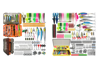 138-Piece Fishing Lure Tackle Bait Kit - Option for 409-Piece