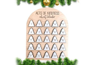 25 Days Acts Of Kindness Wooden Christmas Advent Calendar