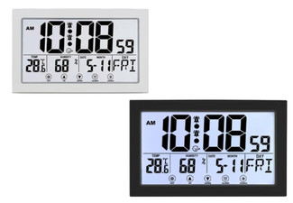 Digital Wall Clock with Extra Large Display - Two Colours Available