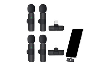 Two-Pack Wireless Lavalier Microphone - Two Options Available