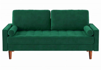 Gyllene Two-Seater Sleek Velvet Sofa