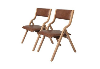 Two-Pack Levede Foldable Dining Chairs