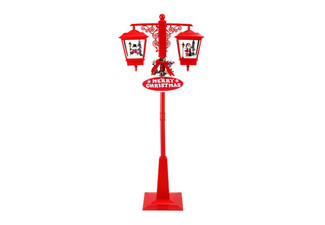 Two-Head Christmas LED 188cm Light Post with Christmas Songs