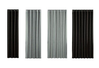 Two-Piece Artiss Glossy Blackout Window Curtain - Available in Two Colours & Four Sizes