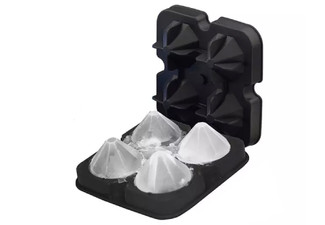 Silicone Diamond-Shaped Ice Tray Mould - Option for Two