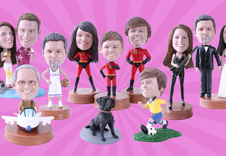 Custom-Made Personalised Single Bobblehead - Options for Couple or Family Sets