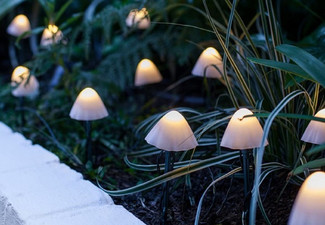 Solar Mushroom String Lights - Two Colours Available
