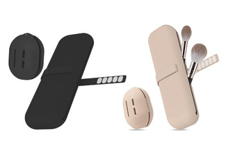 Silicone Make-Up Brush Holder Travel Bag - Available in Five Colours