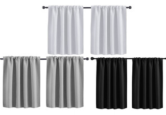 Two-Panel Tier Window Curtain - Available in Three Colours