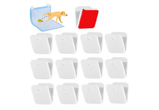 Pack of 12 Self-Adhesive Pet Potty Training Pad Clips - Two Pack Available