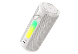 Hoco Bass+ RGB LED Bluetooth Speaker w FM White