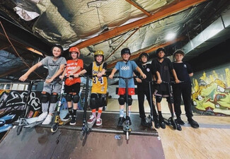 Indoor Skatepark Kid's Birthday Party Package for up to Ten Kids incl. Party Room, Music, Skate Park Entry, Skateboard & Helmet Hire - Option for Private Park Hire