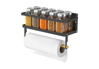 Two-in-One Magnetic Spice Rack with Hooks