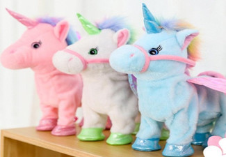 Interactive Glitter Unicorn Toy - Three Colours Available