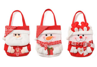 Christmas Themed Gift Tote Bags - Three Styles Available