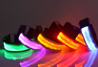Two-Pack LED Running Bands - Seven Colours Available & Option for Four-Pack
