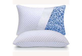 Shredded Memory Foam Cooling Side Sleeper Pillow - Available in Two Sizes