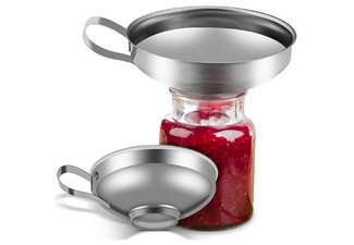 Kitchen Wide Mouth Stainless Steel Funnel - Two Sizes Available