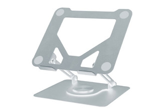 Adjustable Height Laptop Stand with 360-degree Rotating Base