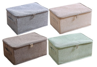 Portable Double Zipper Storage Box - Four Colours & Two Sizes Available
