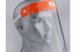 10-Pack Protective Face Shields - Two Options Available