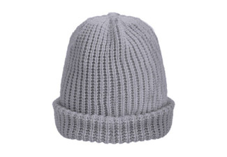 Men's Light Grey Warm Winter Hat