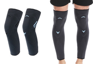 One-Pair Long Knee Brace - Available in Two Colours, Three Sizes & Option for Two-Pairs