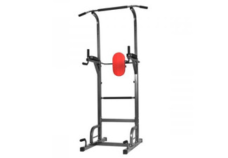 Six-in-One Height Adjustable Pull Chin Up & Dip Station
