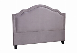 Lavaca Velvet Light Grey Queen Headboard