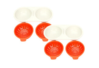 Two-Pack Microwave Egg Poacher Bowl