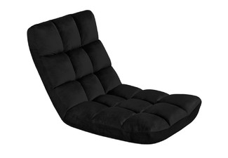 Foldable Black Floor Recliner Chair