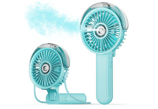 Rechargeable Handheld Spray Mist Fan - Available in Three Colours & Option for Two