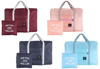 Foldable Water-Resistant Luggage Bag - Four Colours Available - Option for Two-Pack