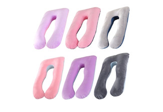 U-Shaped Full Length Body Support Pregnancy Pillow - Five Colours Available