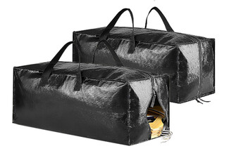 Two Moving Large Storage Totes with Zipper - Options for Four