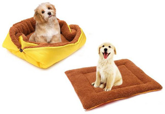 Warm Dual-Purpose Dog Bed - Four Colours Available
