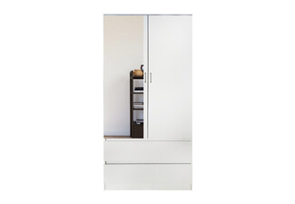 180cm Wardrobe Cabinet with Mirrored Door