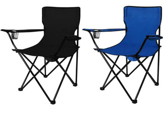 Levede Camping Chair - Available in Two Colours & Option for Two-Pack