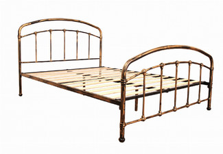 Hartley Metal Queen Brass Bed Frame