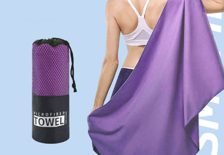 Microfibre Travel Towel - Six Colours Available