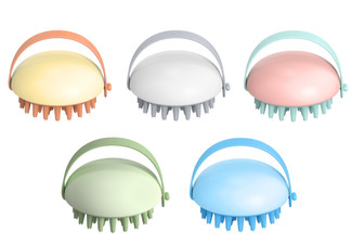 Hair Shampoo Brush with Soft Silicon Massage Head - Five Colours Available & Option for Two-Pack
