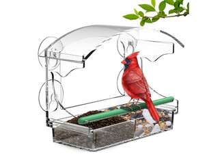 Clear Acrylic Window Bird Feeder