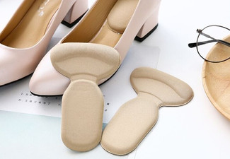 Two-Pairs of Reusable Self-Adhesive Heel Cushion Pads - Two Colours Available & Option for Four-Pairs & Six-Pairs