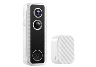 Rechargeable 2k HD Wireless Video Doorbell Camera - Two Colours Available