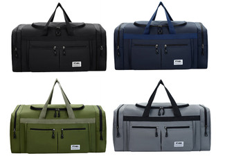 Large Capacity Duffle Luggage Bag - Black - Four Colours Available & Option for Two